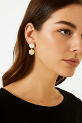 Women's White Casual Earrings