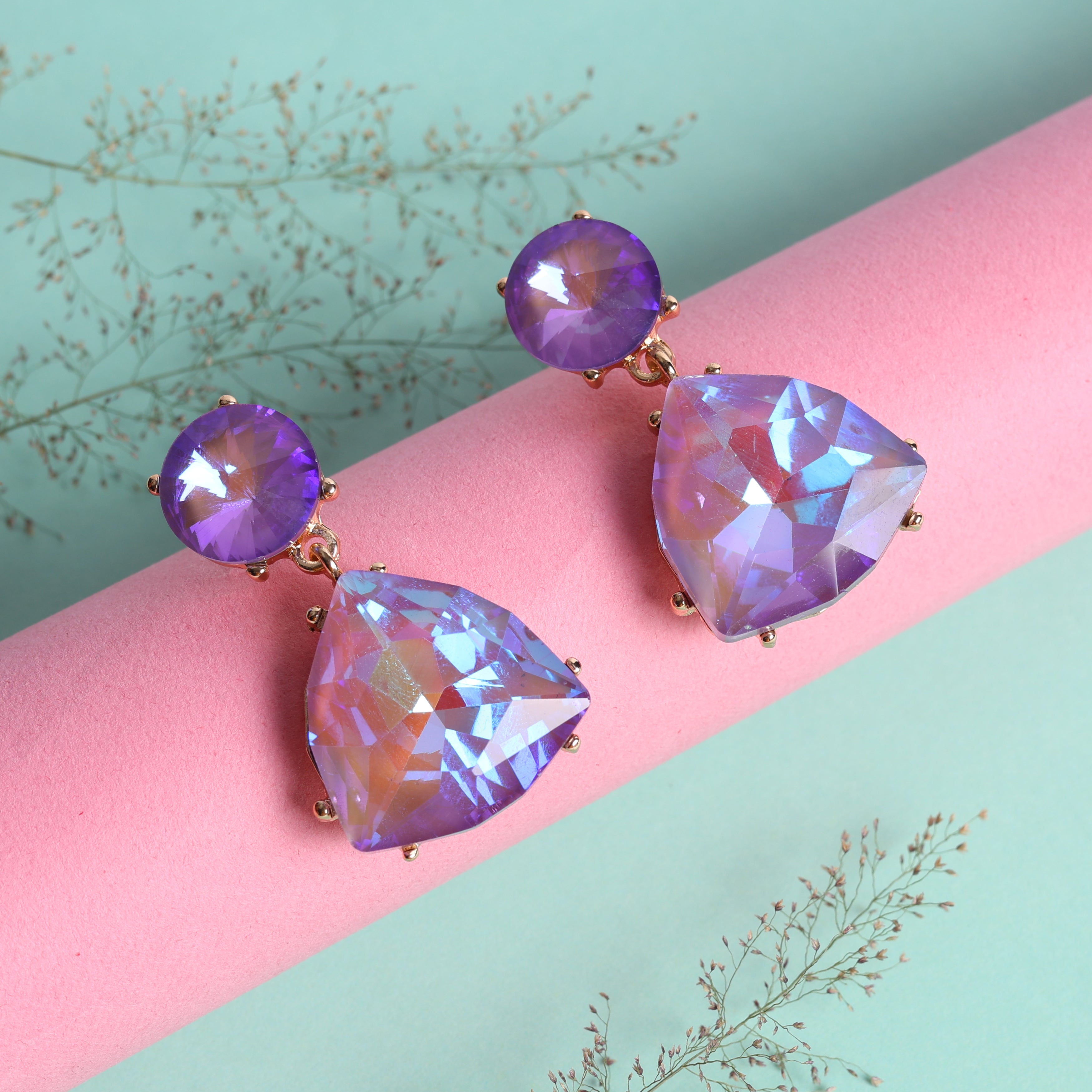 Women's Purple Casual Earrings