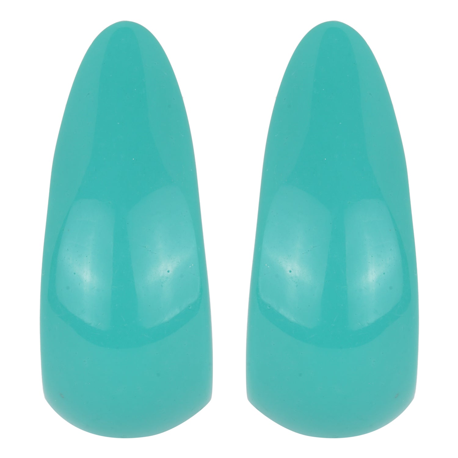 Women's Aqua U Shape Statement Earring