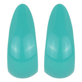 Women's Aqua U Shape Statement Earring