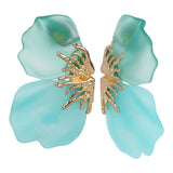 Women's Butterfly Shape Aqua Designer Earring