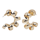 Women's Golden Twisted Hoop Earring