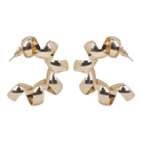 Women's Golden Twisted Hoop Earring