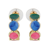Women's Muticolored Enamel Hoop Earring