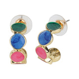 Women's Muticolored Enamel Hoop Earring