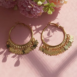 Women's Golden Big Hoop with Hanging Butterfly Charms