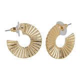 Women's Golden Flat Hoop Earring