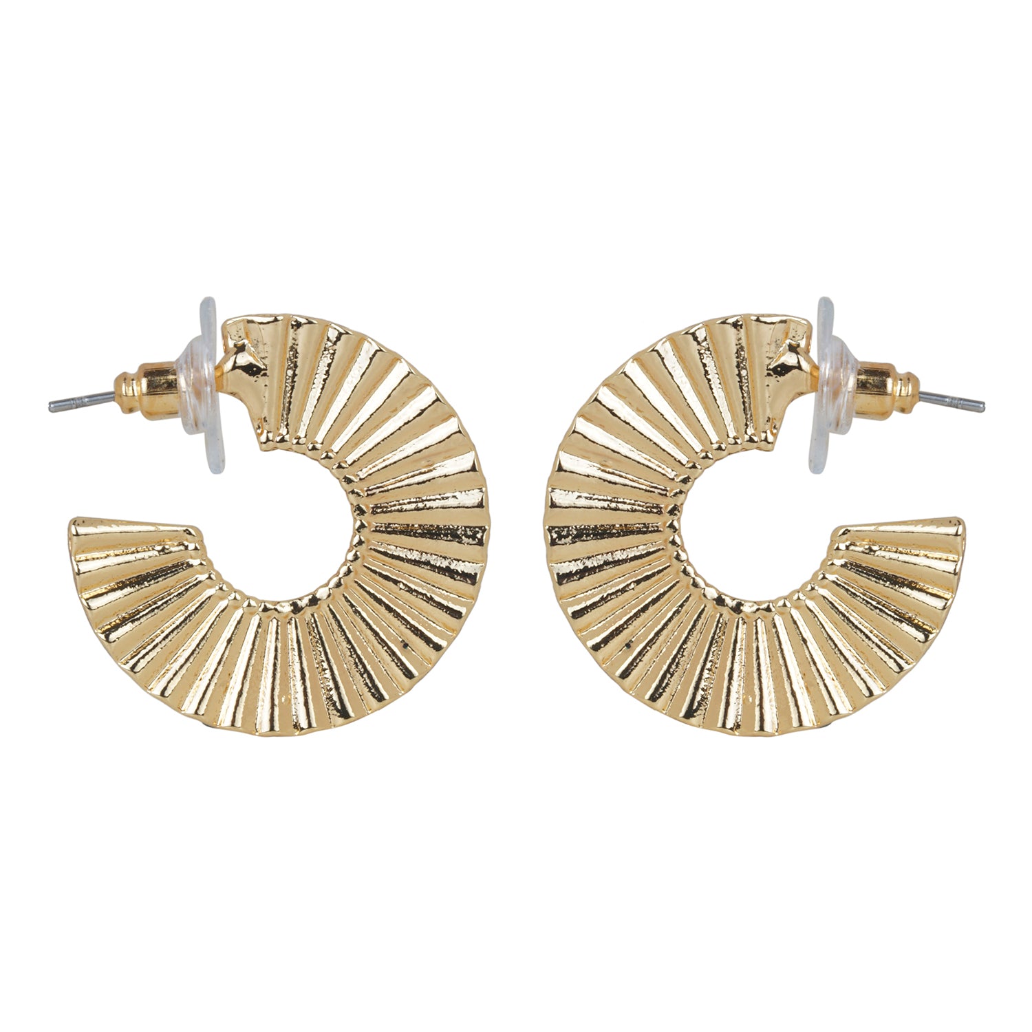 Women's Golden Flat Hoop Earring