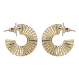 Women's Golden Flat Hoop Earring
