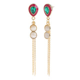 Women's Multi Colored Long Chain Dangler Earring