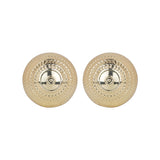 Women's Elegant Round Golden Stud Earring