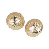 Women's Elegant Round Golden Stud Earring