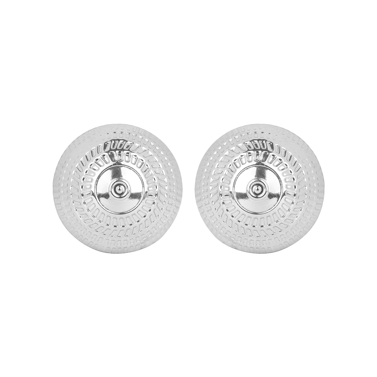 Women's Elegant Round Silver Stud Earring