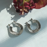 Women's Fusion Small Hoop Silver Earring