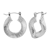Women's Fusion Small Hoop Silver Earring
