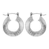 Women's Fusion Small Hoop Silver Earring