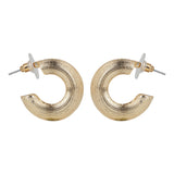 Women's Rounded Golden Hoop Earring