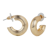 Women's Rounded Golden Hoop Earring