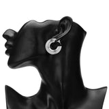 Women's Rounded Silver Hoop Earring