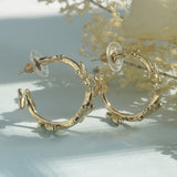 Women's Golden Hoop Earring Butterfly