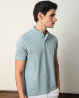 Men's Grey Casual Slim Fit Solid Half Sleeves Tshirt
