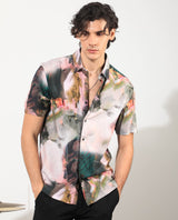 Men's Multicolor Casual Regular Fit Printed Half Sleeves Shirt