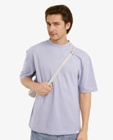 Men's Purple Casual Oversized Fit Solid Half Sleeves Tshirt