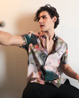 Men's Multicolor Casual Regular Fit Printed Half Sleeves Shirt