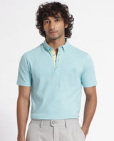 Men's Blue Casual Regular Fit Solid Half Sleeves Polo Tshirt
