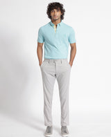 Men's Blue Casual Regular Fit Solid Half Sleeves Polo Tshirt