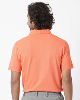 Men's Pink Casual Regular Fit Solid Half Sleeves Polo Tshirt