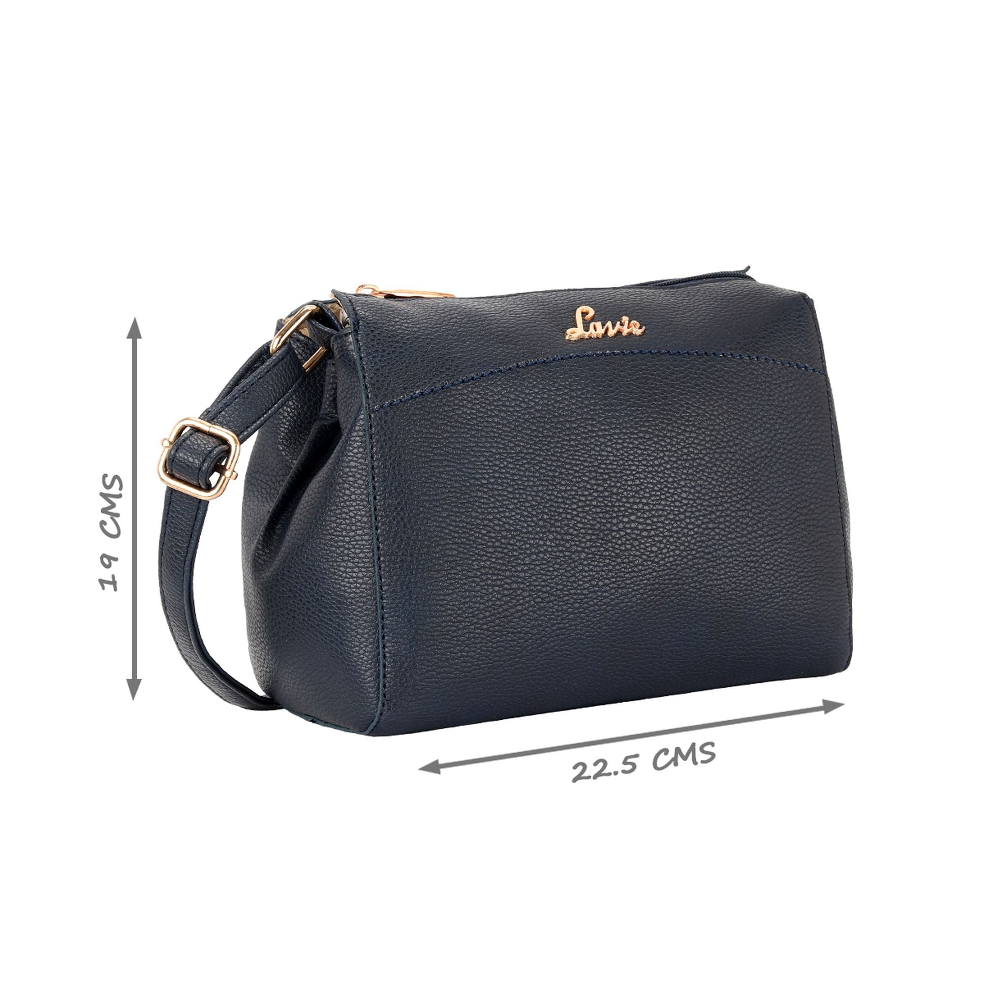 Women's Navy Blue Casual Solid Sling Bag
