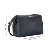 Women's Navy Blue Casual Solid Sling Bag