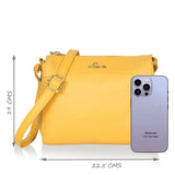 Women's Yellow Casual Solid Sling Bag