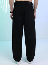 Men's Black Relax Fit Baggy Jeans