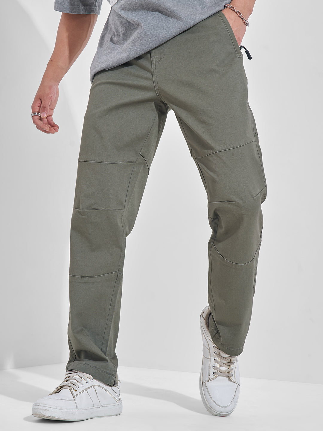 Men's Tea Leaf Straight Fit Mid-Rise Trouser