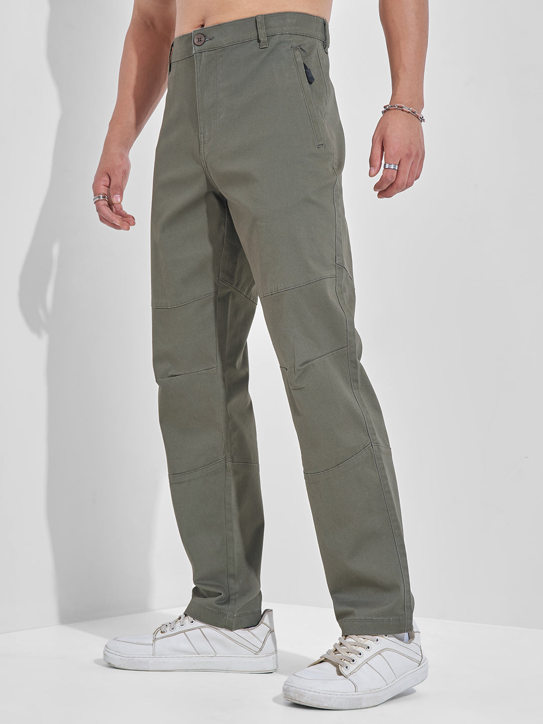Men's Tea Leaf Straight Fit Mid-Rise Trouser