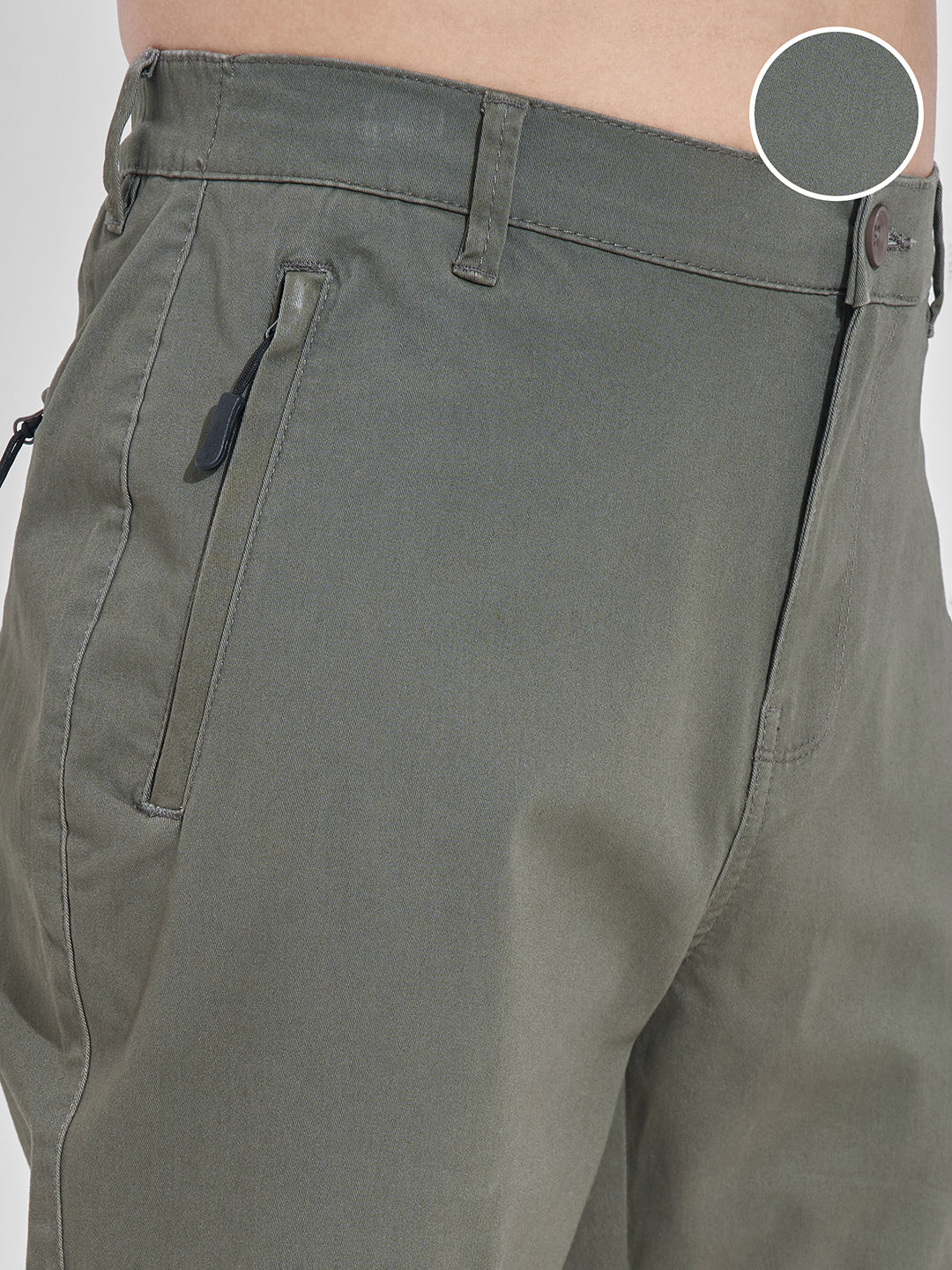 Men's Tea Leaf Straight Fit Mid-Rise Trouser