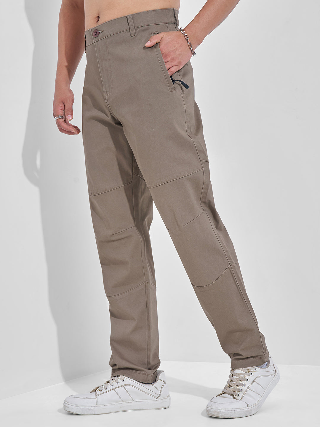 Men's Fossil Straight Fit Mid-Rise Cotton Trouser