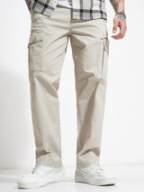 Men's Feather Grey Relaxed Cargo Trouser