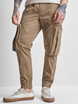 Men's Malt Ball Straight Fit Elasticated Pull Up Cargo Trouser