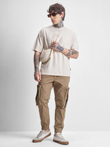 Men's Malt Ball Straight Fit Elasticated Pull Up Cargo Trouser
