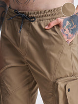 Men's Malt Ball Straight Fit Elasticated Pull Up Cargo Trouser