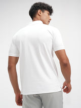 Men's White Polo Collar Tshirt