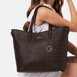Women's Brown Casual Printed Tote Bag