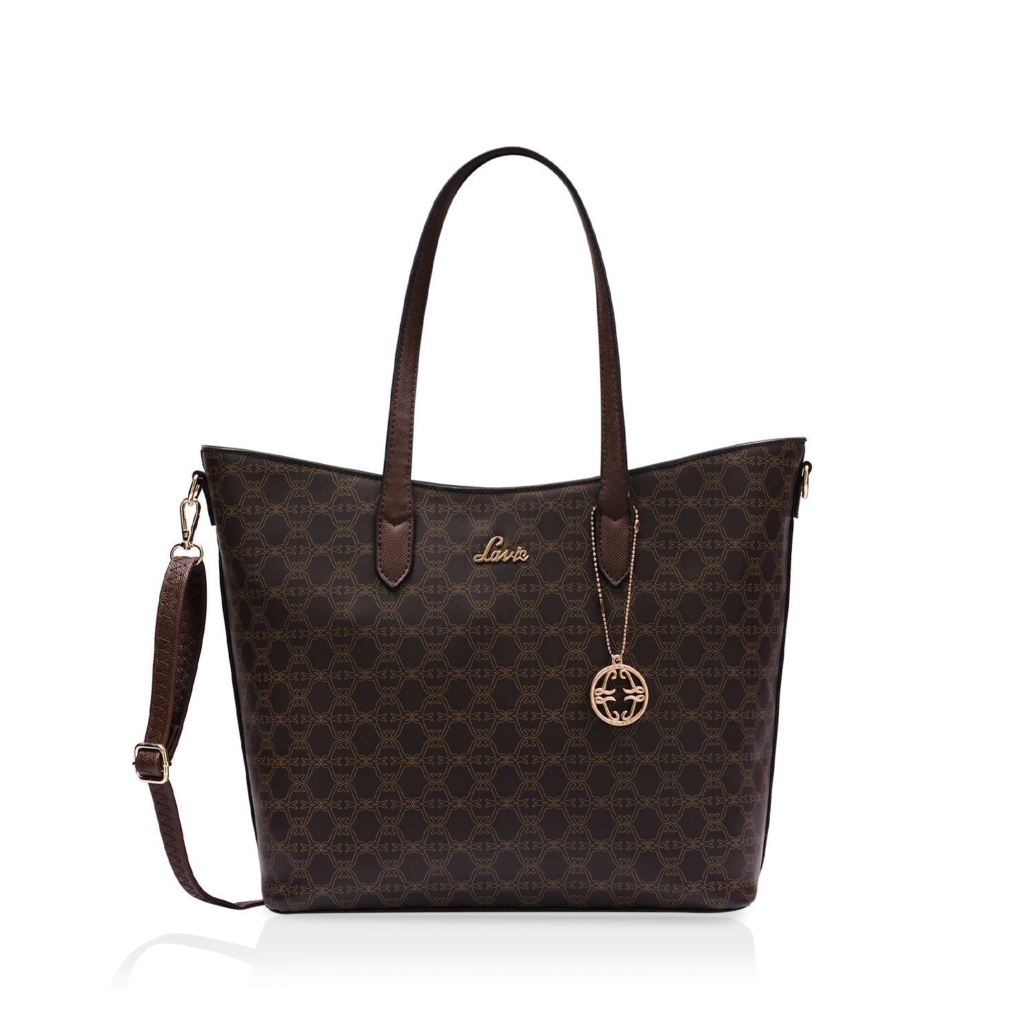 Women's Brown Casual Printed Tote Bag