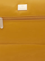 Women's Yellow Faux Leather Hobo Bag 24L