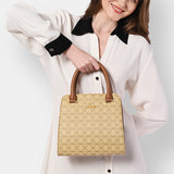 Women's Beige Casual Printed Satchel