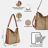 Women's Beige Casual Printed Hobo Bag