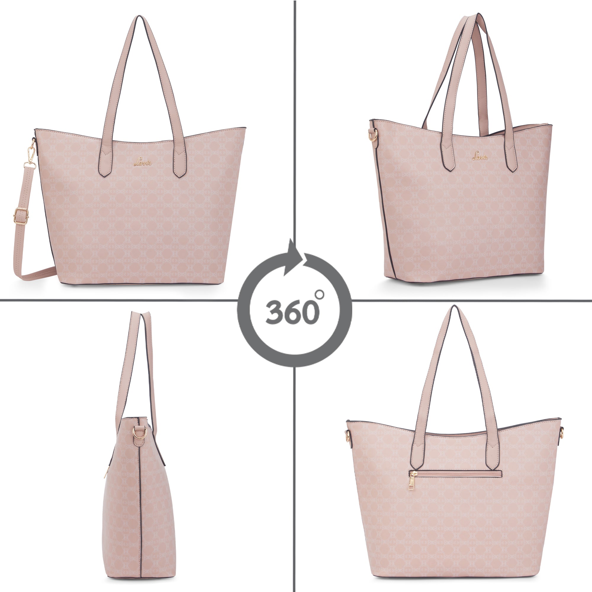 Women's Pink Casual Printed Tote Bag